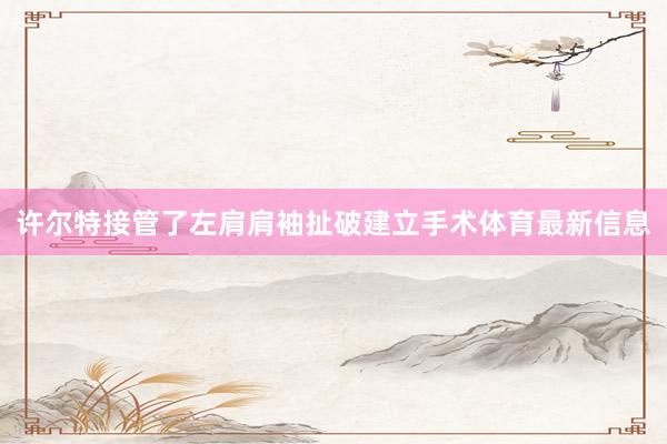 许尔特接管了左肩肩袖扯破建立手术体育最新信息