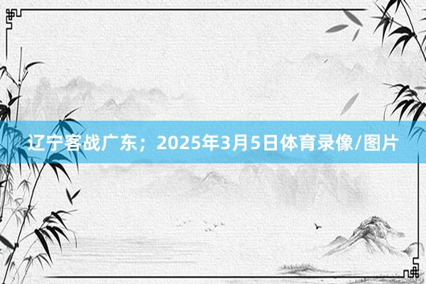 辽宁客战广东；2025年3月5日体育录像/图片