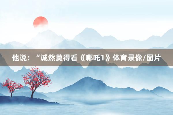 他说：“诚然莫得看《哪吒1》体育录像/图片